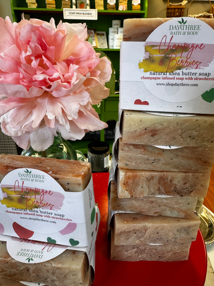 ***LIMITED EDITION***  CHAMPAGNE & BERRIES Shea Butter Soap