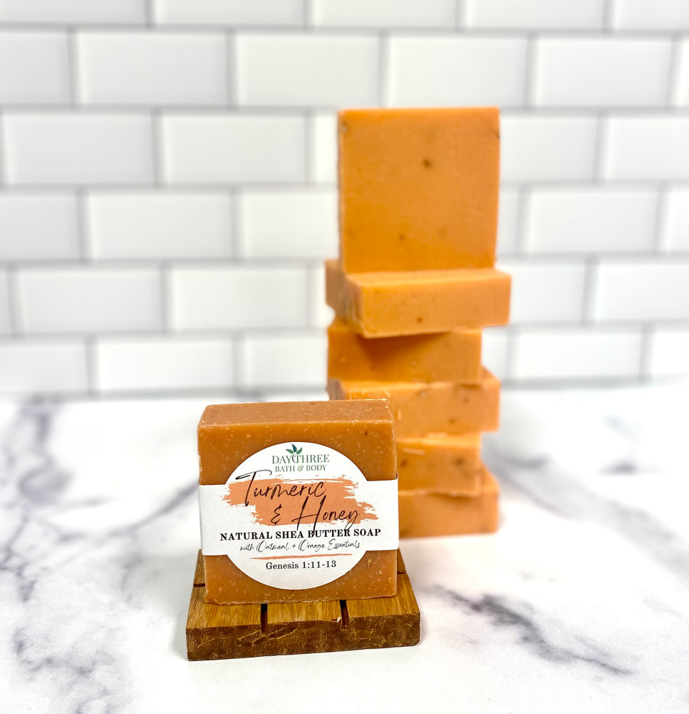 
            
                Load image into Gallery viewer, TURMERIC &amp;amp; HONEY SOAP
            
        